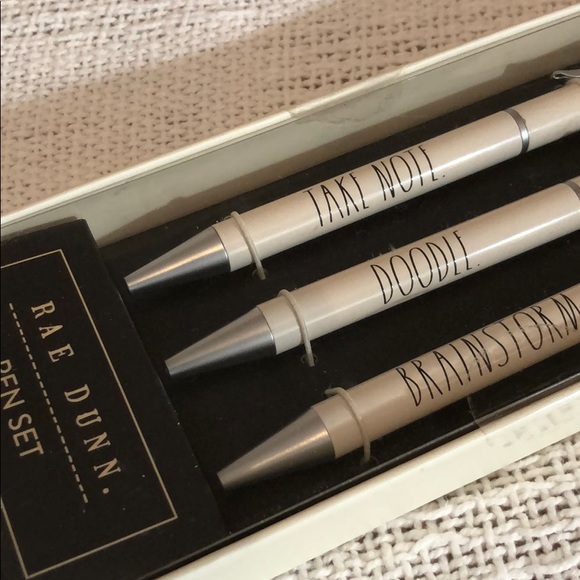 NIB Rae Dunn TAKE NOTE, DOODLE, BRAINSTORM pens - Picture 2 of 5